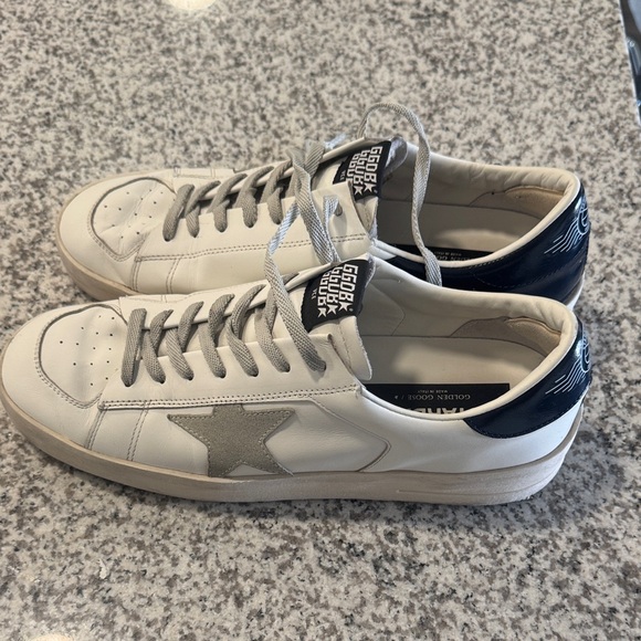Golden Goose Cream and Black Star Sneakers - Picture 1 of 5